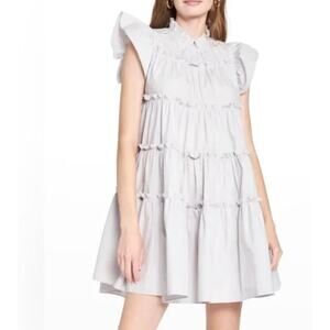 En Saison Rudy Gray Tiered Ruffle Dress
